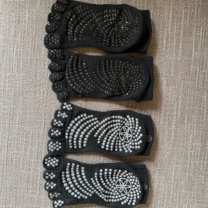 Gaiam Yoga Toe Gripper Toe Socks (2 pair)
